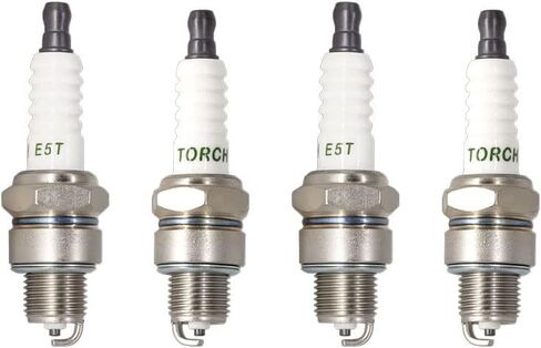 4PK TORCH E5T Spark Plug Replace for NGK 6222/BPR5HS 4111/BP5HS 7823/BPR4HS 3611/BP4HS 3311/BP4H Spark Plug, for Bosch W7BC/7597 WR7BC WR7BC+, for Champion L95YC/OE059, for Denso W16FP-U/4019, OEM in Saudi Arabia
