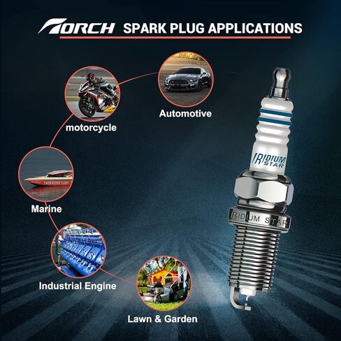 4PK TORCH E5T Spark Plug Replace for NGK 6222/BPR5HS 4111/BP5HS 7823/BPR4HS 3611/BP4HS 3311/BP4H Spark Plug, for Bosch W7BC/7597 WR7BC WR7BC+, for Champion L95YC/OE059, for Denso W16FP-U/4019, OEM in Saudi Arabia
