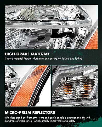 SCITOO Headlight Assembly Fits For 2008-2011 for Ford Focus Headlamp Driver and Passenger Side in Saudi Arabia