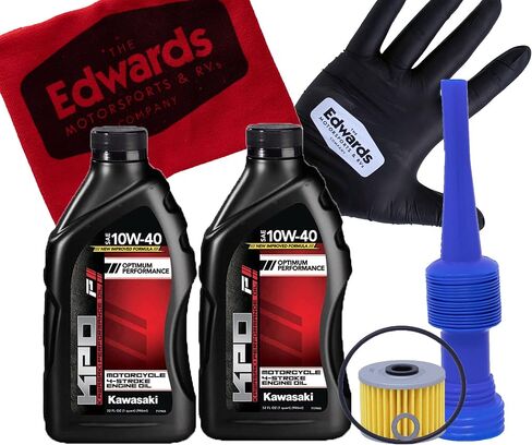 Edwards Oil Change Kit fits 2002-2023 Kawasaki KLX 110 Motorcycle in Saudi Arabia