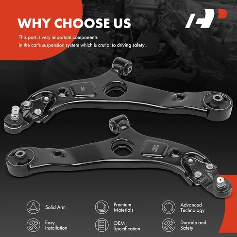 A-Premium 2 x Front Lower Control Arm with Ball Joint and Bushing Compatible with Hyundai Sonata 2011-2014 & Kia Optima 2011-2015, Cadenza 2014-2016 in Saudi Arabia