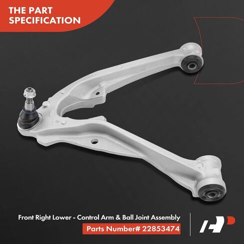 A-Premium Front Right Lower Control Arm, with Ball Joint & Bushing, Compatible with Chevy & GMC & Cadillac - 2014-2020 - Silverado Tahoe Suburban Sierra Yukon (XL) Escalade (ESV), 4WD Only in Saudi Arabia