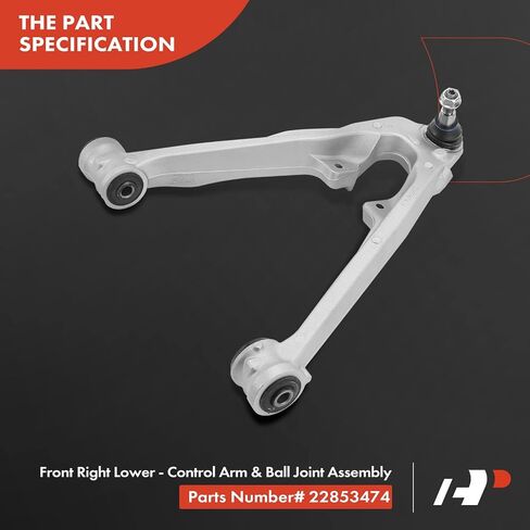 A-Premium Front Right Lower Control Arm, with Ball Joint & Bushing, Compatible with Chevy & GMC & Cadillac - 2014-2020 - Silverado Tahoe Suburban Sierra Yukon (XL) Escalade (ESV), 4WD Only in Saudi Arabia