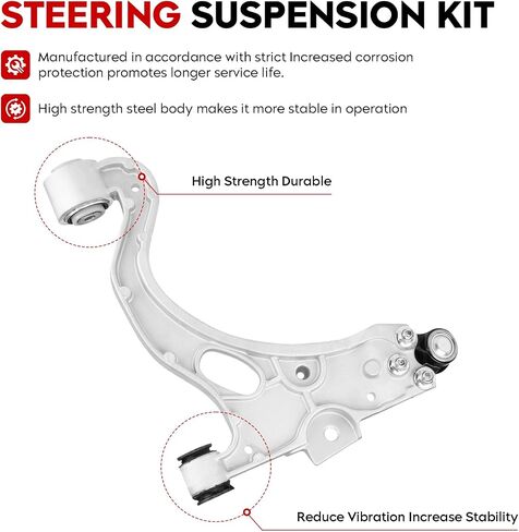 Front Lower Control Arms Suspension Kit Fit for 1998-2005 Buick Park Avenue 1999-2004 Cadillac Seville 2000-2005 DeVille Pontiac Bonneville Lesabre 2001-2003 Oldsmobile Aurora k620291 k620292-6pcs in Saudi Arabia