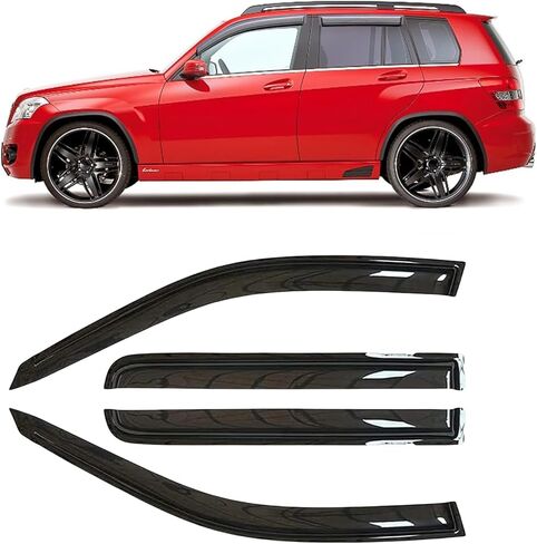 Rainproof Side Window Wind Deflectors for Benz M-Class W164 2006-2011 | Tape-on Sun Rain Guards, Stylish Car Window Visors & Vent Deflectors Installation Tape Included MB24 in Kuwait