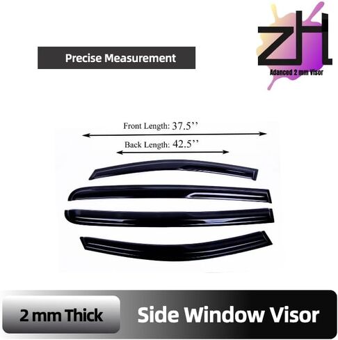 Fits Kia Sportage 2017 2018 2019 2020 2021 2022 Acrylic Safe Smoke Window Visor Set - Sun, Rain, and Vent Protection, 4-Pieces Tape-onWindow Deflector Guard Kit, 2mm Extra Thick in Saudi Arabia