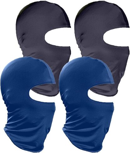 4 عبوات Balaclava في الهواء الطلق ركوب الدراجة أغطية رأس دراجة نارية الوجه قبعة التزلج (أسود) in Kuwait