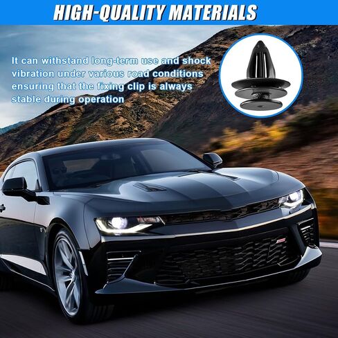 30PCS Car Door Trim Panel Clip Retainer Clip ، OEM#11519031 Auto Door Panel Clamps ، مقاطع مثبتات جسم السيارة متوافقة مع Chevy Hummer Cadillac (Black) in Kuwait