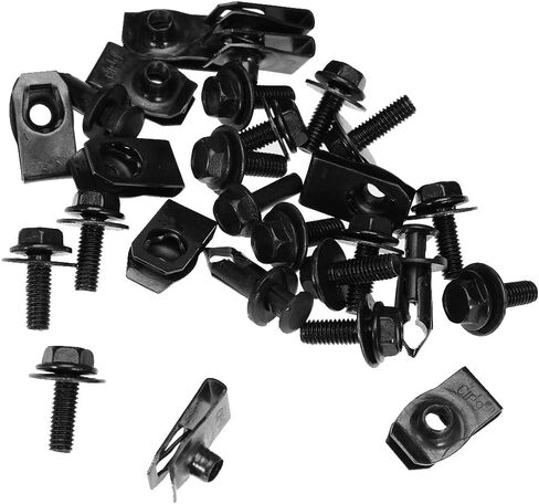 28PCS Engine Splash Shield Body Bolts Bumper Fender Bumper Clips Rivets Fastener Rivet Clips Replacement for Infiniti G35 G37 FX35 FX45 EX35 Nissan 370Z 350Z in Saudi Arabia