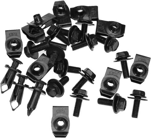 28PCS Engine Splash Shield Body Bolts Bumper Fender Bumper Clips Rivets Fastener Rivet Clips Replacement for Infiniti G35 G37 FX35 FX45 EX35 Nissan 370Z 350Z in Saudi Arabia