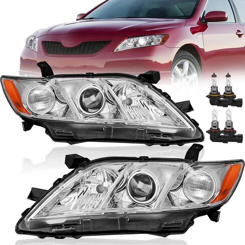Pair Headlights Assembly Compatible for Toyota 4Runner 2003-2005 with Clear Lens/Black Housing/Amber Reflector Front Lamps Driver and Passenger Side(Set of 2)# 8117035400, 8113035420 in Saudi Arabia