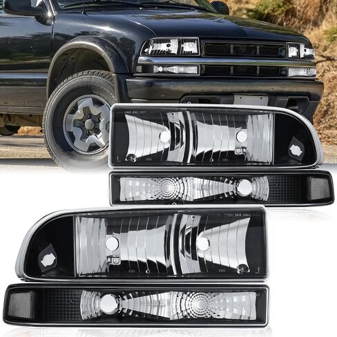مجموعة الأمراض الأمامية متوافقة مع 1998 1999 2000 2001 2002 2003 2004 Chevy Blazer S10 Pickup SuV W/Pumper Light in Saudi Arabia