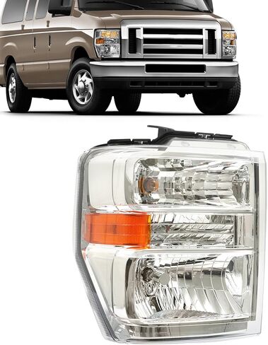 استبدال مجموعة المصابيح الأمامية Munirater للفترة 2008-2014 E150 E250 E350 E450 Superduty Right-MASEDER SADED FO2503249 in Saudi Arabia