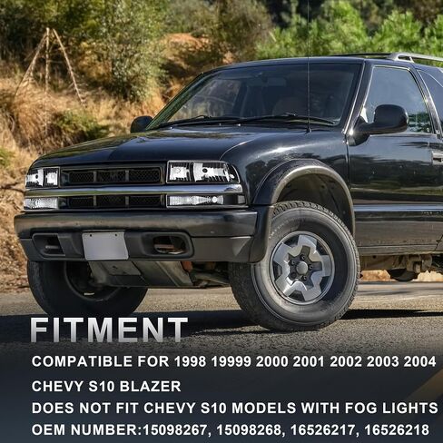 مجموعة الأمراض الأمامية متوافقة مع 1998 1999 2000 2001 2002 2003 2004 Chevy Blazer S10 Pickup SuV W/Pumper Light in Saudi Arabia