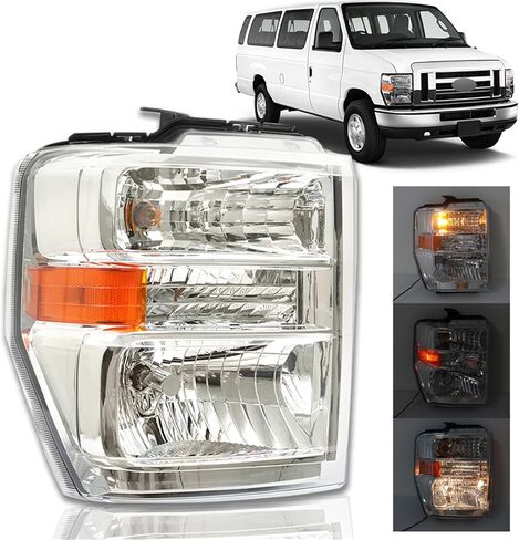 استبدال مجموعة المصابيح الأمامية Munirater للفترة 2008-2014 E150 E250 E350 E450 Superduty Right-MASEDER SADED FO2503249 in Saudi Arabia