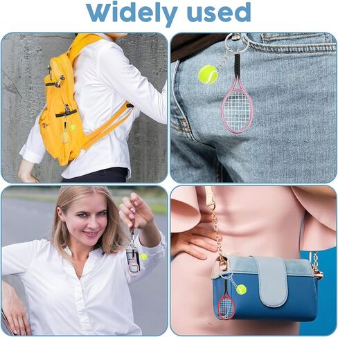 JIEYAO 3Pcs Mini Tennis Racket Keychains, Tennis Ball Key Ring Split Ring Keychains Tennis Trinkets for Sport Lover Gifts in Saudi Arabia