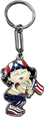 Puerto Rico Flag Girl Keychain in Saudi Arabia