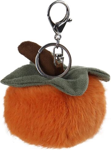 Apricot Lamb Cute Toys Plush Orange Persimmon Stuffed Fruit Soft Keychain for Kids Bag, Purse, Backpack, Handbag (4 Inches) in Saudi Arabia
