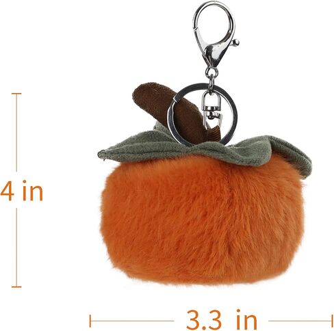 Apricot Lamb Cute Toys Plush Orange Persimmon Stuffed Fruit Soft Keychain for Kids Bag, Purse, Backpack, Handbag (4 Inches) in Saudi Arabia