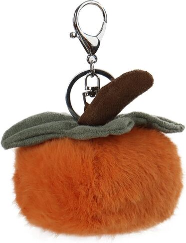 Apricot Lamb Cute Toys Plush Orange Persimmon Stuffed Fruit Soft Keychain for Kids Bag, Purse, Backpack, Handbag (4 Inches) in Saudi Arabia