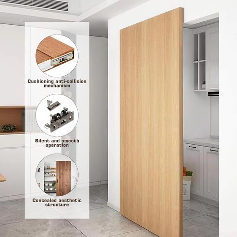 𝑵𝒆𝒘 39 in Concealed Sliding Barn Door Hardware Kit with Soft Close Mechanism，Wall Mount Hidden Sliding Door Hardware，for 32-39 in Door Width (NO Door) in Saudi Arabia