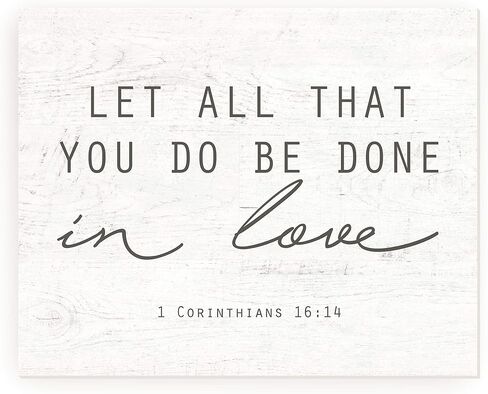 Let All You Do Be Done in Love Rustic Wood Sign 12x15 (Frame Included) in Saudi Arabia
