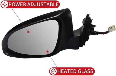 Marretoo for Toyota CAMRY Side Mirror Passenger Side RH Assembly 2015 2016 2017 | Power | Heated | Replacement For TO1320320 for Toyota CAMRY Accessories in Saudi Arabia