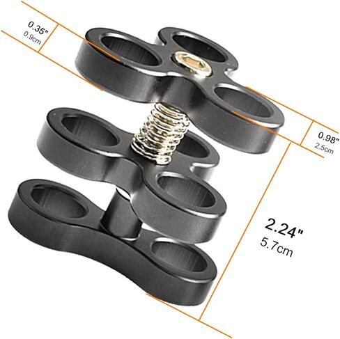 OrcaTorch ZJ16 Upper Base Tray Dive Accessories Underwater Lighting System Connector for Underwater Strobe/Video Light/Diving Camera Tray in Saudi Arabia