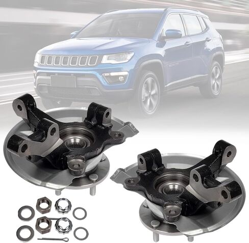 698-411 Front Left Steering Knuckle & Hub Bearing Assembly Replacement Driver Side for Dodge Caliber 2008-2012, Jeep Compass 2007-2017, Jeep Patriot 2007-2017 in Saudi Arabia