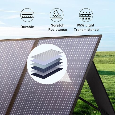 ALLPOWERS 200W Portable Solar Panel, 36V Lightweight SP033 Foldable Solar Charger for Portable Power Station, 23% High Efficiency IP67 Waterproof, for PRV, Camping, Home, Off Grid in Kuwait
