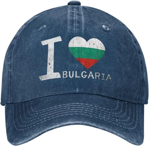 I Love Bulgaria - Heart Flag Adjustable Classic Cowboy Baseball Cap Men Women Casual Dad Hat6 Navy Blue in Saudi Arabia