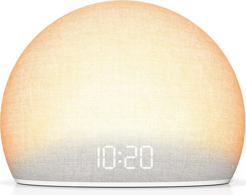 Housbay Sunrise Alarm Clock, White Noise Sound Machine, Cozy Light, Nature Sounds, Dimmable Clock, Gentle Wake Up, Regular Sleep-Wake Routine, Phone-Free Bedroom in Kuwait