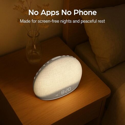 Housbay Sunrise Alarm Clock, White Noise Sound Machine, Cozy Light, Nature Sounds, Dimmable Clock, Gentle Wake Up, Regular Sleep-Wake Routine, Phone-Free Bedroom in Kuwait