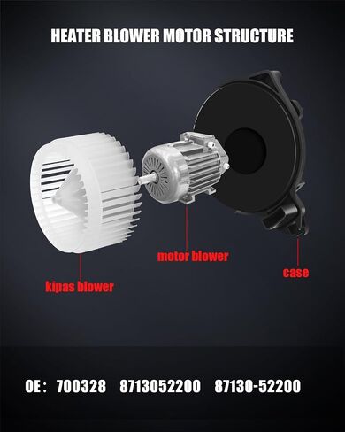 AC Heater Blower Motor Compatible for Toyota for Prius C 2012-2019, HVAC Blower Motor Assembly Replace# 700328 8713052200 in Saudi Arabia