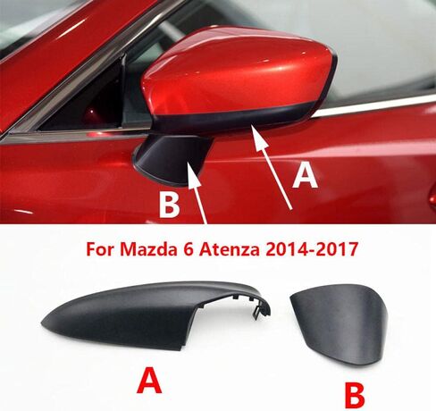 Fit for Mazda 6 Atenza 2014 2015 2016 2017 Car Wing Mirror Shell Housing Cap Side Door Rearview Mirror Lower Cover-B_Right_Side in Saudi Arabia