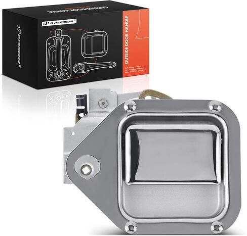 A-Premium Front Left Driver Side Exterior Door Handle Compatible with Kenworth T600A 1986-2006, T800 1987-2006, W900 1981-2006, Chrome in Saudi Arabia