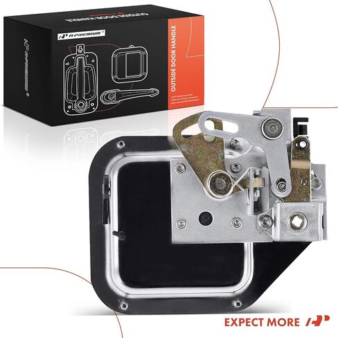 A-Premium Front Left Driver Side Exterior Door Handle Compatible with Kenworth T600A 1986-2006, T800 1987-2006, W900 1981-2006, Chrome in Saudi Arabia