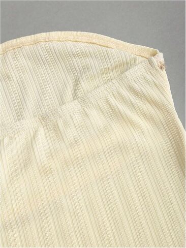 MakeMeChic Women's Boho Strapless Tube Crop Tops Shell Backless Ruched Split Hem Sleeveless Bandeau in Saudi Arabia