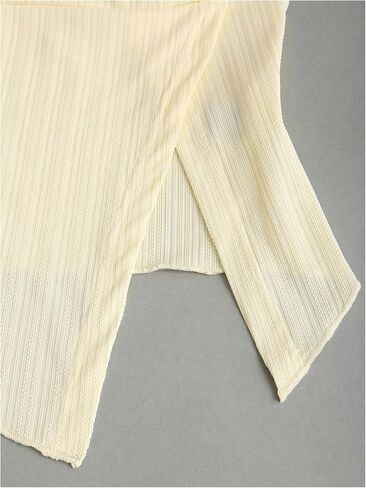 MakeMeChic Women's Boho Strapless Tube Crop Tops Shell Backless Ruched Split Hem Sleeveless Bandeau in Saudi Arabia