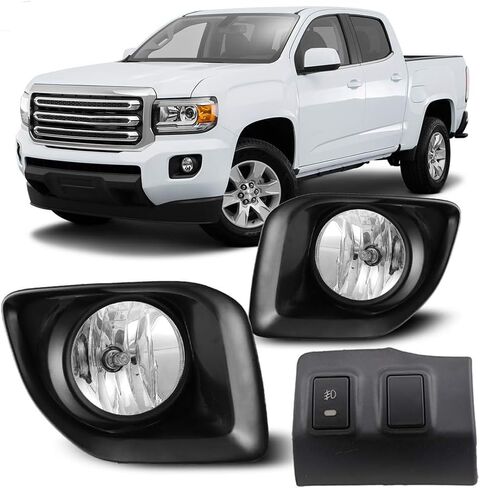Winjet WJ30-0502-09 2015-2018 GMC Canyon Fog Light Kit مع وجود زوج مخصص للوحدة DASH Plans Arirness Switch Fuse Relay Paul in Saudi Arabia