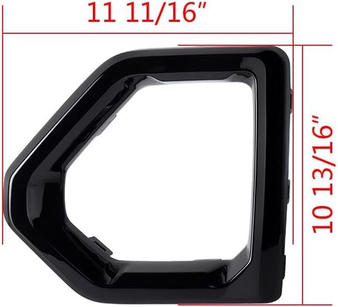 Astra Depot Pair Glossy Black Fog Light Trim Outer Bezel + Removal Tool Compatible for 2019-2022 GMC Sierra 1500 Denali SLT AT4 in Kuwait