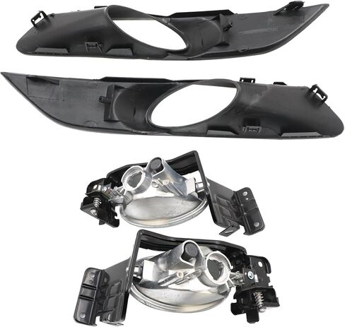 GXARTS 4PCS Black Front Bumper Fog Lamp & Cover Compatible with Honda Accord Crosstour 3.5L 2010-2012 in Saudi Arabia