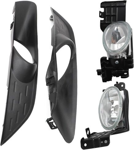 GXARTS 4PCS Black Front Bumper Fog Lamp & Cover Compatible with Honda Accord Crosstour 3.5L 2010-2012 in Saudi Arabia