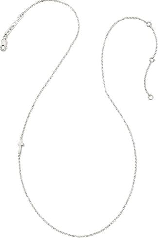 Kendra Scott Cross Inline Necklace, Sterling Silver in Saudi Arabia