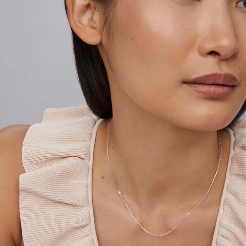 Kendra Scott Cross Inline Necklace, Sterling Silver in Saudi Arabia