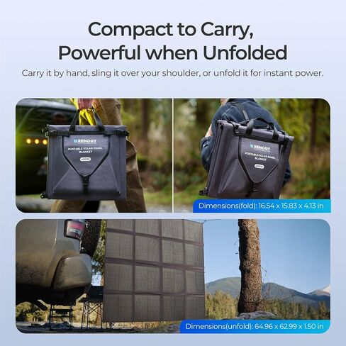 400W Portable Solar Panel, Renogy Solar Blanket N-Type Foldable Solar Panel, 25% High Efficiency, Lightweight Solar Panel Charger for Camping, RV, Marine, SUV, Off Grid Applications in Saudi Arabia