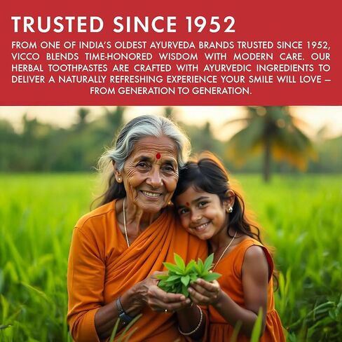 Vicco Vajradanti Herbal Toothpaste, Sugar-Free, Contains 20 Ayurvedic Herbs and Barks, 100% Natural, Vegan & Cruelty-Free - 7 oz (Pack of 3) in Kuwait