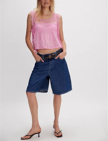 نساء دانتيل تزيين السترة قمم شفافة تطريز محصول الأزهار أعلى y2k camisless camisoles الصيف الخروج كامي قميص in Kuwait