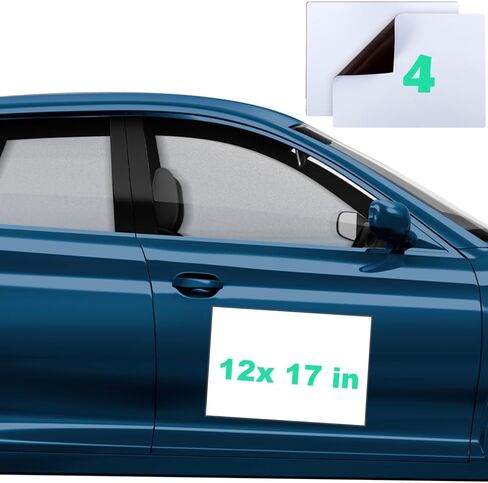 2 Pack A4 Size 8.3" x11.7" Blank Car Magnet, Magnetic Signs for Vehicles with 50 Mils, White Magnetic Sheets for Car to DIY Advertise Business and Cover Company Logo, Personalized Vehicle Magnets in Saudi Arabia