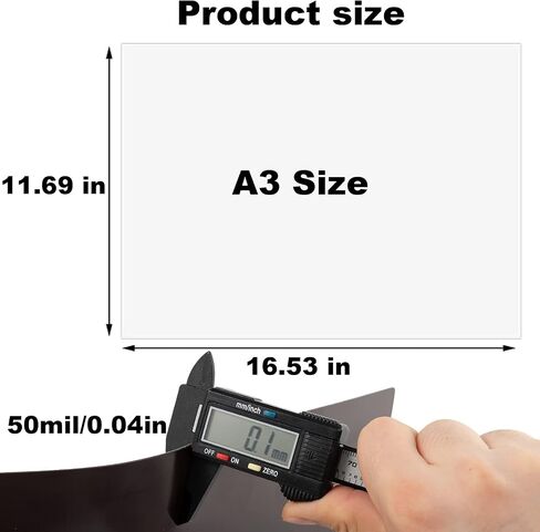 2 Pack A4 Size 8.3" x11.7" Blank Car Magnet, Magnetic Signs for Vehicles with 50 Mils, White Magnetic Sheets for Car to DIY Advertise Business and Cover Company Logo, Personalized Vehicle Magnets in Saudi Arabia